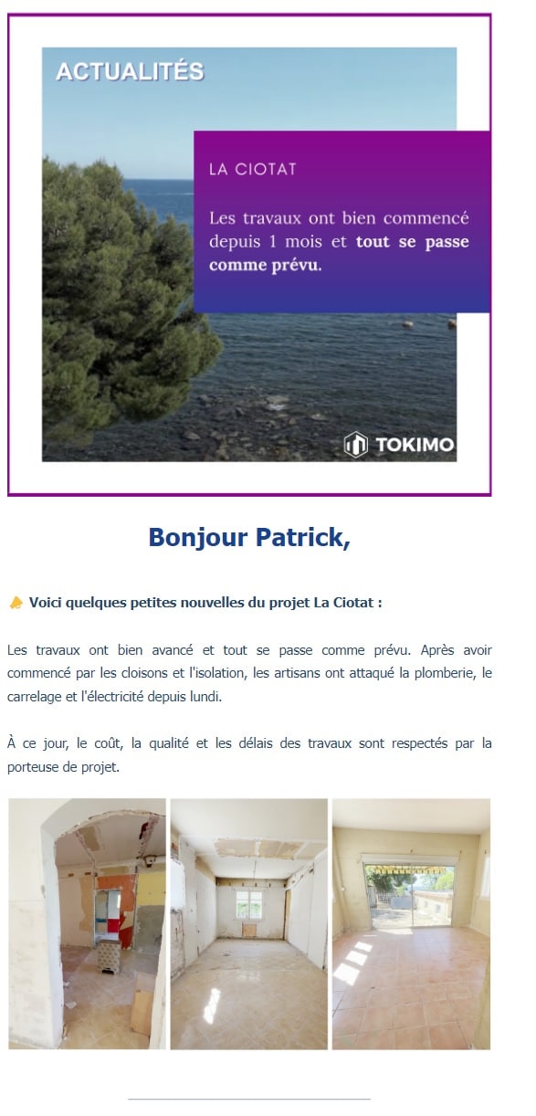 Tokimo reporting projet